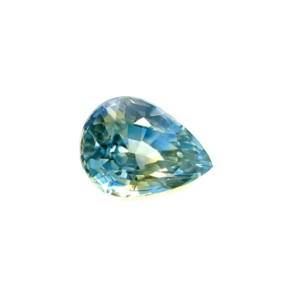 2.53ct NATURAL Ceylon Bi Colour Sapphire UNIQUE Yellow Blue Pear Teardrop Cut - Image 2