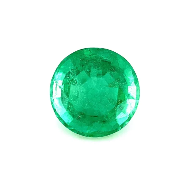 2.45ct Natural VIVID Green Zambian Emerald Round Cut Gem 8.5mm