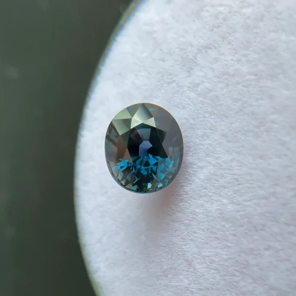 NATURAL Untreated Sapphire 1.17ct DEEP Blue Oval Shaped - Image 4