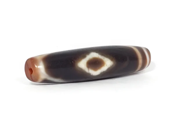 Ancient Three Diamond Eye Motif Dzi Bead - Image 3