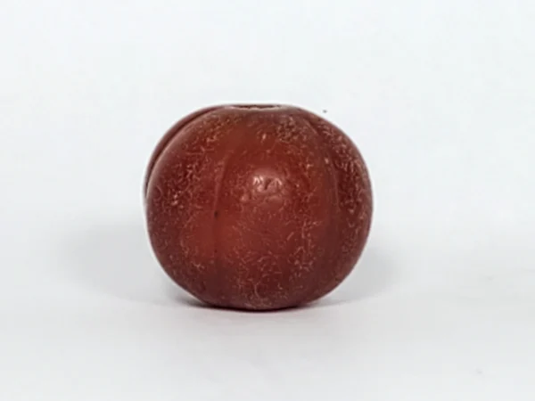 Pair of Ancient Carnelian Pumpkin Dzi Beads [A Pair] - Image 7