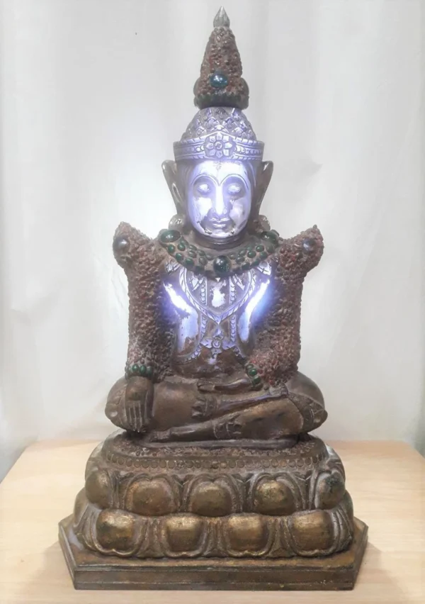 Antique Amethyst 19th - 20th Century Carved Phra Hin Buddha Statue 22,400grams