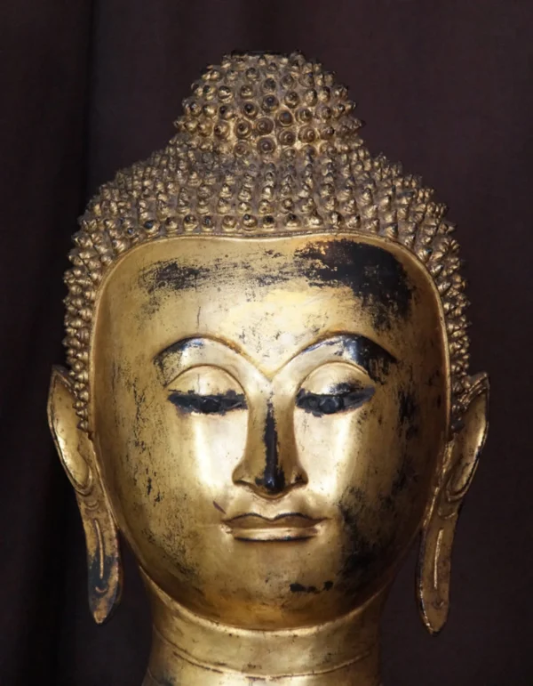 Special antique bronze Thai Buddha statue from Thailand - Image 6