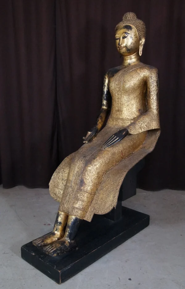 Special antique bronze Thai Buddha statue from Thailand - Image 5