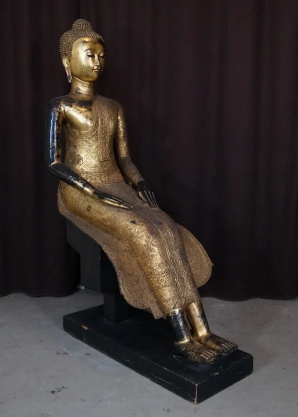 Special antique bronze Thai Buddha statue from Thailand - Image 4